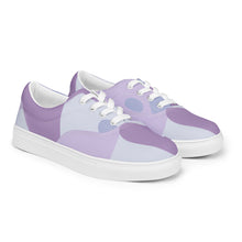 Load image into Gallery viewer, Women’s Lace-Up Purple Canvas Shoes
