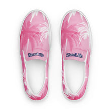 Load image into Gallery viewer, Women’s Pink Palm Slip-on Canvas Shoes
